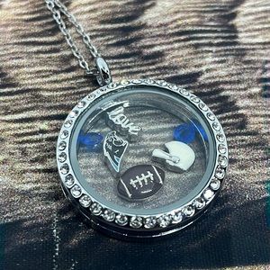 Carolina Panthers Floating Charm Memory Locket NEW